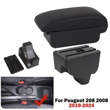Armlehne Mittelarmlehne Mittelkonsole für 2019-2022 Schwarz Peugeot 208 2008