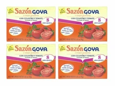 Goya Sazon With Culantro & Tomato, 1.41 oz Sazon con Culantro y Tomate (4 packs)