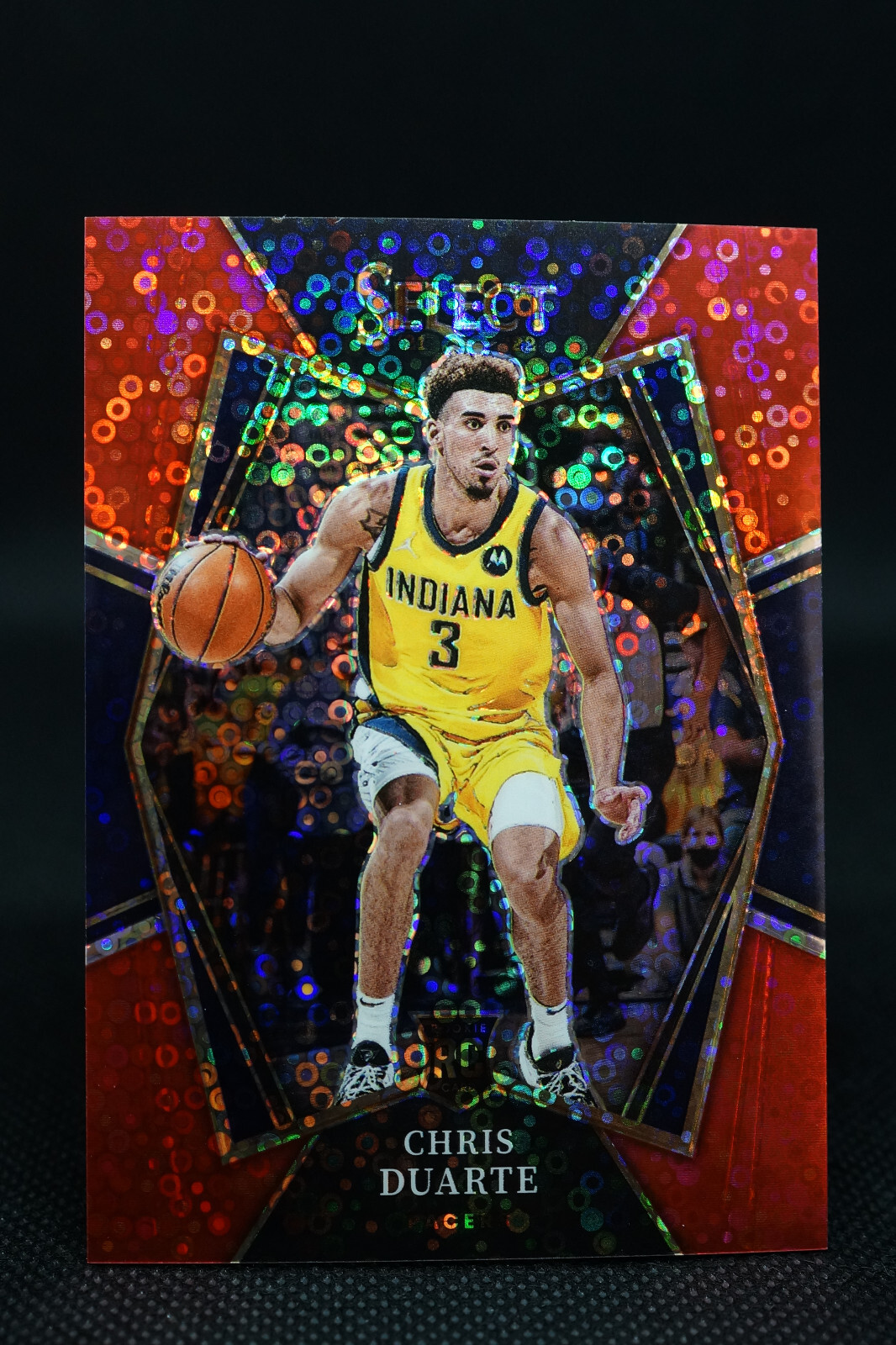 2021-22 NBA Panini Select Chris Duarte Premier Level Red Disco 19/49 ROOKIE #146