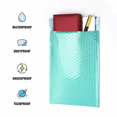 25 Teal Poly Bubble Padded Envelopes – Self-Sealing Mailers 6x10 (Inner 6x9) – ProLine - View #3