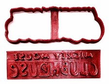 MICKEY MOUSE CLUBHOUSE 2 PC COOKIE CUTTER AND STAMP MADE IN USA PR4375