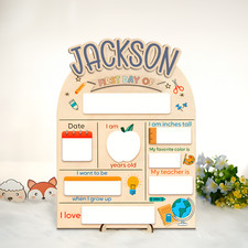 Preschool Back To School Dry Erase Sign, 1st Day of School Board, Wooden Gift.