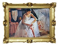 Ballerina Rote Schuhe  Rajco 90x70 cm Exklusive Bilder Reproproduktion Scarpette