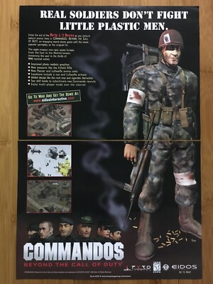 Commandos: Beyond the Call of Duty PC 1999 Vintage Print Ad/Poster Official Rare