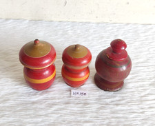 Antik Handgefertigt Lackiert Tabak Schnupftabak Holzkiste Kuppel Sammler 4 Pcs