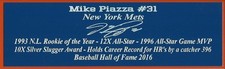 Mike Piazza Autograph Nameplate New York Mets Auto Jersey Bat Baseball 