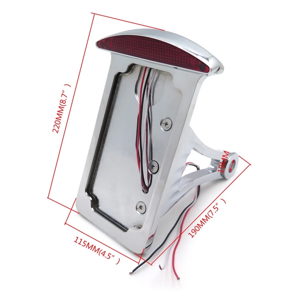 Soporte de matrícula con LED para Yamaha V-Star 950 1100 1300 Classic Tourer Chro Foto 2 de 4