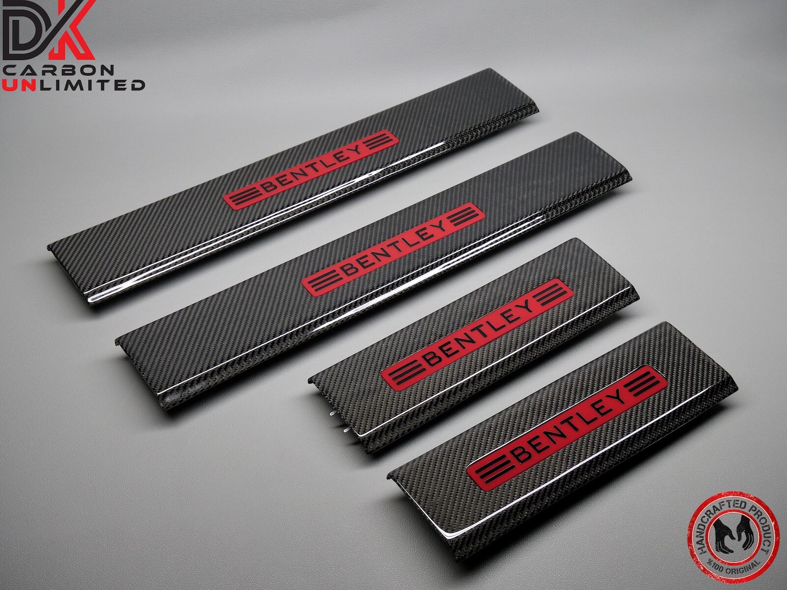 Bentley Bentayga 2016 to 2026 Custom Gloss Carbon Door Sills Scuff Tread Plates