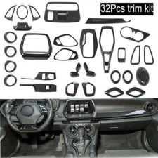 32Pcs Interior Dashboard Panel Decor Cover Trim Overlay Kit for Chevy Camaro 17+