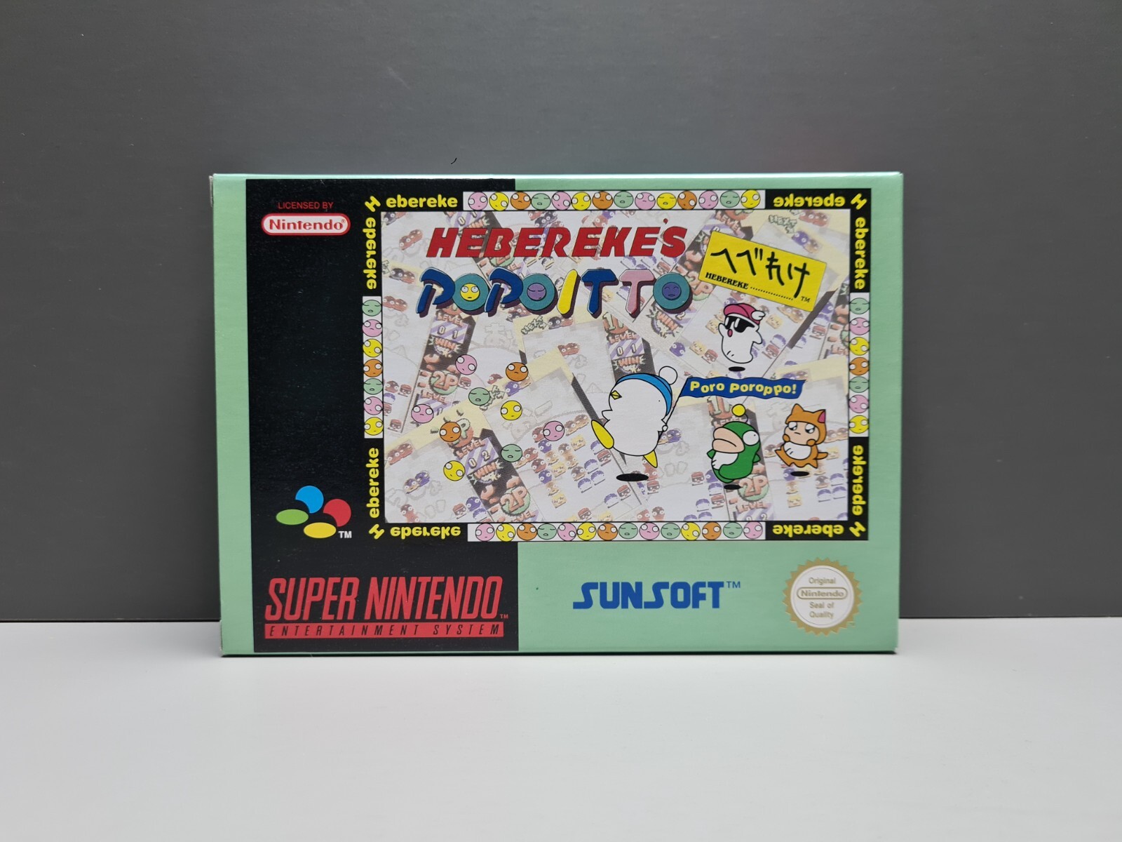 HEBEREKES POPOITTO - SUPER NNINTENDO - SNES PAL EUR CAJA EMBALAJE ORIGINAL - EN CAJA - SUNFADE!