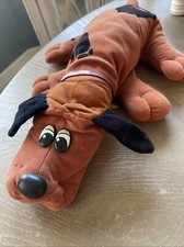 Pound Puppies Large Copper Brown 18  Stuffed Animal Plush Vintage 1985 Collar