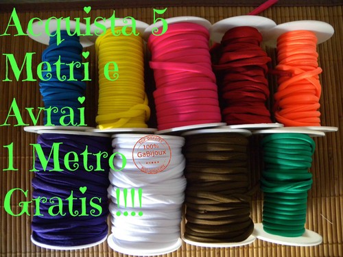 Fettuccia Nastrino Tubolare lycra bracciali collane borse Bigiotteria  OFFERTA !! | eBay