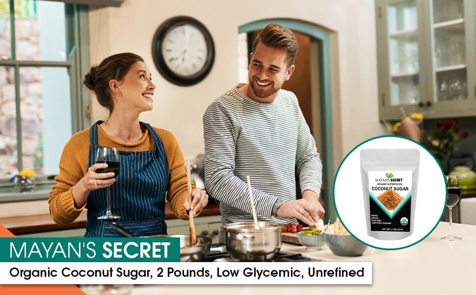 USDA Organic Coconut Palm Sugar, Gluten-Free, Non-Gmo Sweetener Substitute 2 lbs - Image 2 of 4