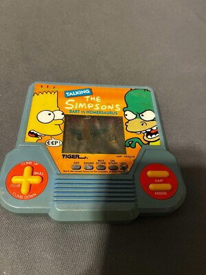 Vintage The Simpsons Tiger Bart Vs Homersaurus Hand Held Game Not Working