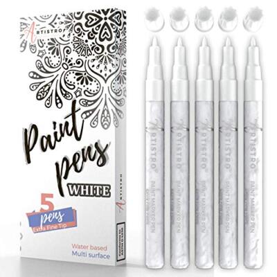 White Paint pens for Rock Painting, Stone, Ceramic, Glass, Wood