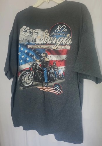 3xl sturgis S.D. motorcycle rally 80th anniversary 2020 t shirt - Picture 2 of 7
