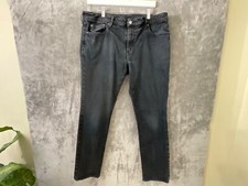 BONOBOS Jeans Mens 38x 31 (37x31) Black Denim Jeans Pants Straight Leg Stretch