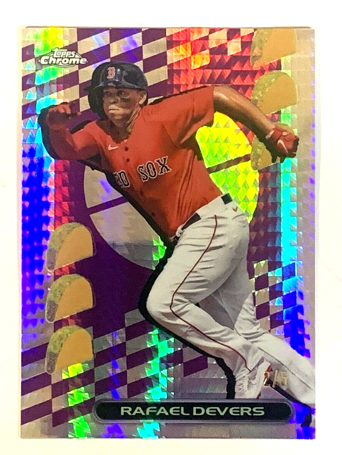 2023 TOPPS CHROME RAFAEL DEVERS TACOFRACTOR TACO-FRACTOR #2/5 SSP Boston Red Sox