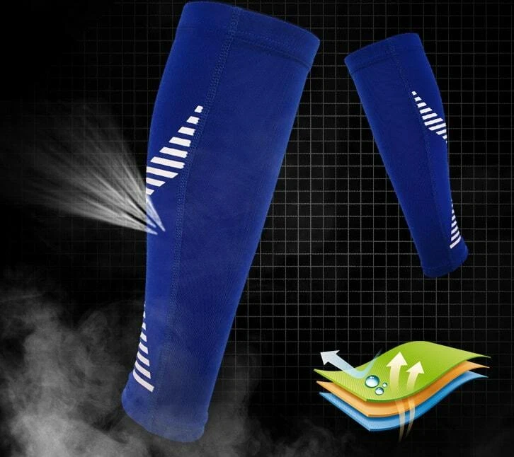 Calf Leg Compression Sleeve Sport Shin Pain Splints Cramp Support Running Socks - Image 4 of 4