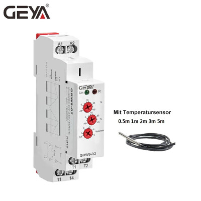 GEYA Temperaturregelrelais Thermostat Regelrelais Temperaturfühler mit Senso