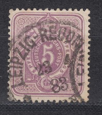 Deutsches Reich Mi-Nr. 40  Plattenfehler V SAUBERER RUNDSTEMPEL