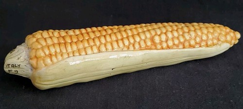 VTG MCM Signed ZACCAGNINI Majolica Italy Ceramic Sculpture Ear of Corn 10" - Picture 6 of 15