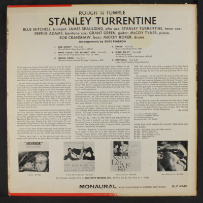 STANLEY TURRENTINE: rough 'n tumble Columbia 12