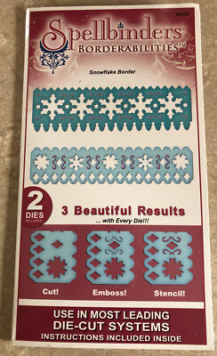 SPELLBINDERS Borderabilities 2009 Snowflake Borders #S4-224 ~ Two Different Dies