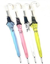 Ladies Auto Stick Umbrella Paris Landscape Lucite Handle