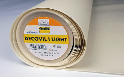 Decovil I Light Vlieseline Meterware 90 cm breit 0,5 m