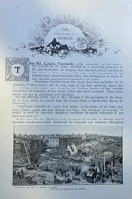 1896 St. Louis Missouri Tornado of 1896 Scullin Car Sheds illustrated