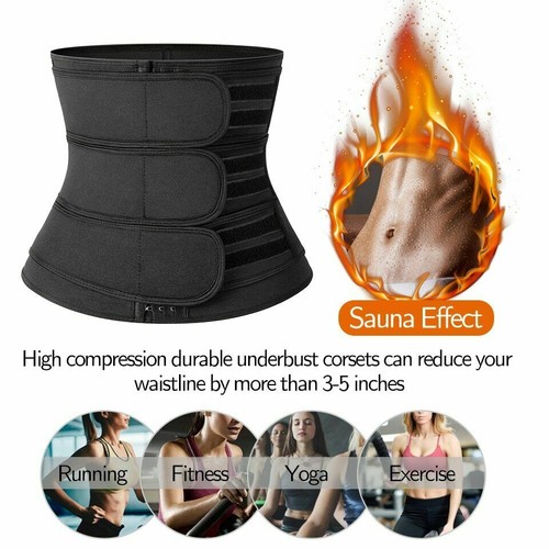 Mujeres Sauna Sudor Cintura Entrenador Corsé Pérdida de Peso Formador Corporal Yoga Cinturón Más Delgado - Imagen 5 de 37