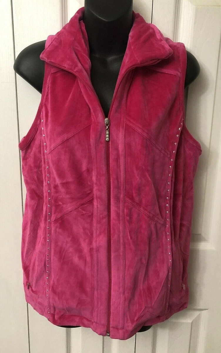 Pink velvet vest cheap
