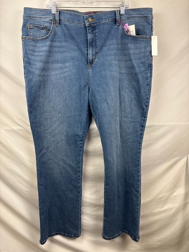 Jean Femme Sonoma Mi-hauteur Bootcut Stretch Gris Denim - Tailles 22W Et 24W, Neuf Avec étiquettes
