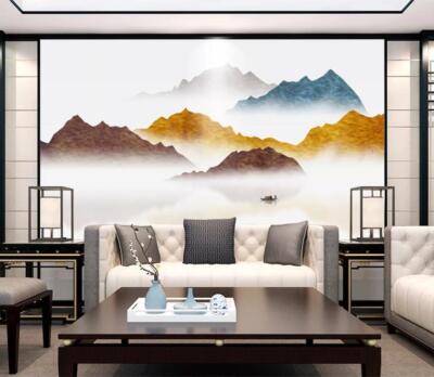 3D Neblige Gipfel M5229 Tapete Wandbild Selbstklebend Abnehmbare Aufkleber Eve
