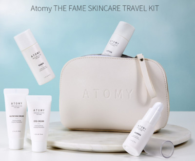 Atomy The fame Skincare Travel Kit(5 types)+Portable Pouch Moisturizing K-beauty