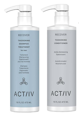 ACTiiV RECOVER Thickening Shampoo & Conditioner Treatment for Men 16 FL oz