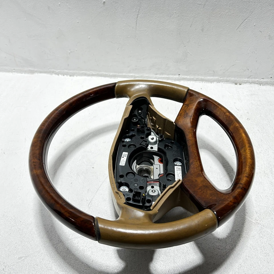 2012 MERCEDES BENZ S550 WOOD STEERING WHEEL W/ PADDLE SHIFTERS OEM - Image 2 of 4
