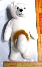 adult stuffed animal w/penis white polar? bear "weanie baby" novelty beanie doll