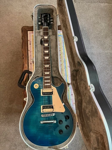 Gibson Les Paul Traditional Pro V AAA Flame Ocean Water Perimeter + Case 8.88 lb