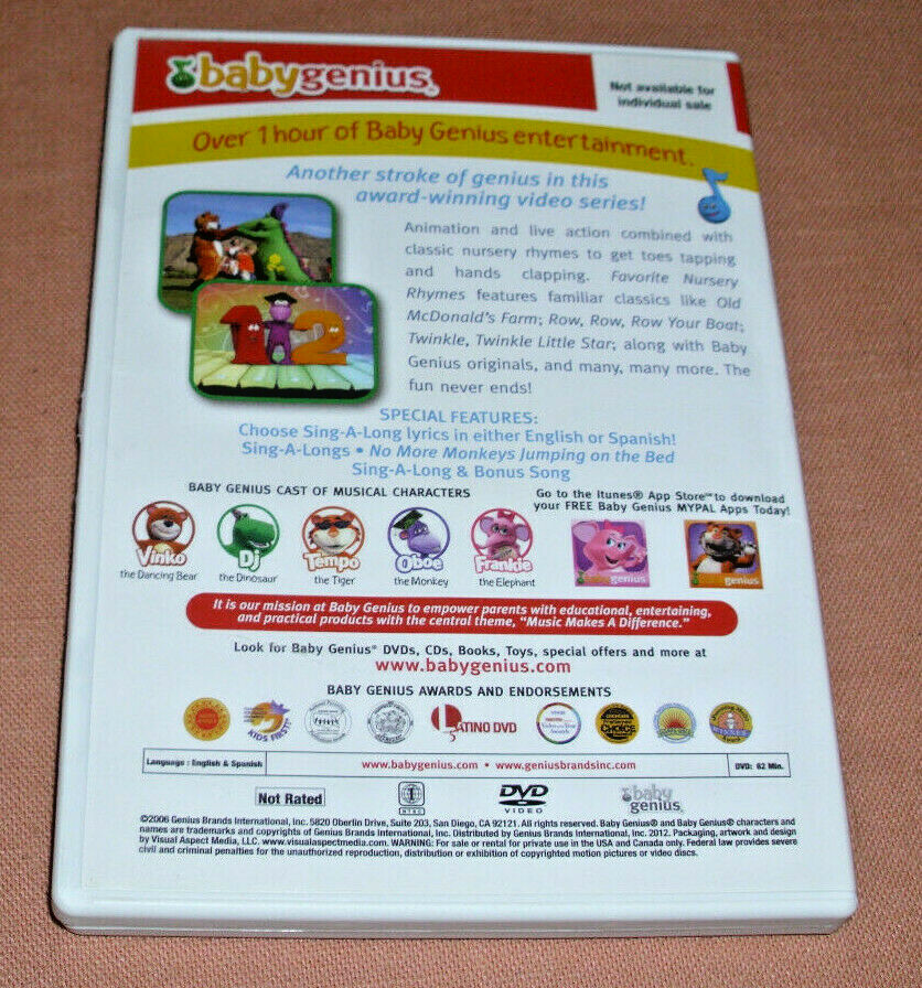 その他 Nursery Rhymes [DVD] [Import] Baby Genius - Favorite Nursery Rhymes (DVD, 2010) for sale