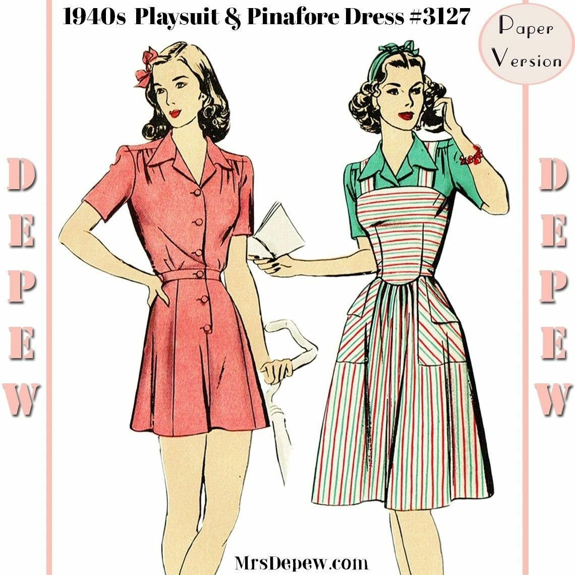 1940s top pinafore skirt