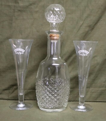 Mogen David Decanter Bottles with Stopper & 2 Baileys shake
