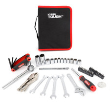 Auto and Motorcycle Mechanic'S Tool Kit Sockets Wrenches Screwdrivers 51-Piece