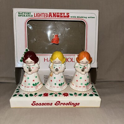  VTG BLINKING LIGHTED ANGELS. 1983. Y.E.ENTERPRISES.