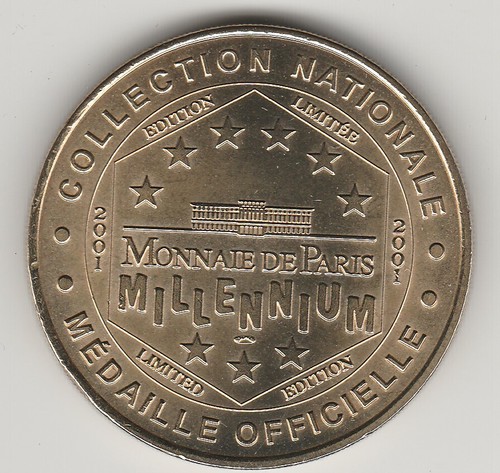 A 2001 TOKEN MEDAILLE MONNAIE DE PARIS - 74 400 N°1 CHAMONIX MER DE GLACE TRAIN - Picture 2 of 2