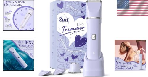 Versatile Wet/Dry Electric Shaver - No Razor Burn, Ideal for All Body Hair Types - Picture 2 of 11