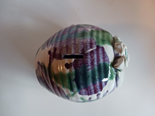Cat Pottery Piggy Bank 6x5 Inches - Picture 6 of 8