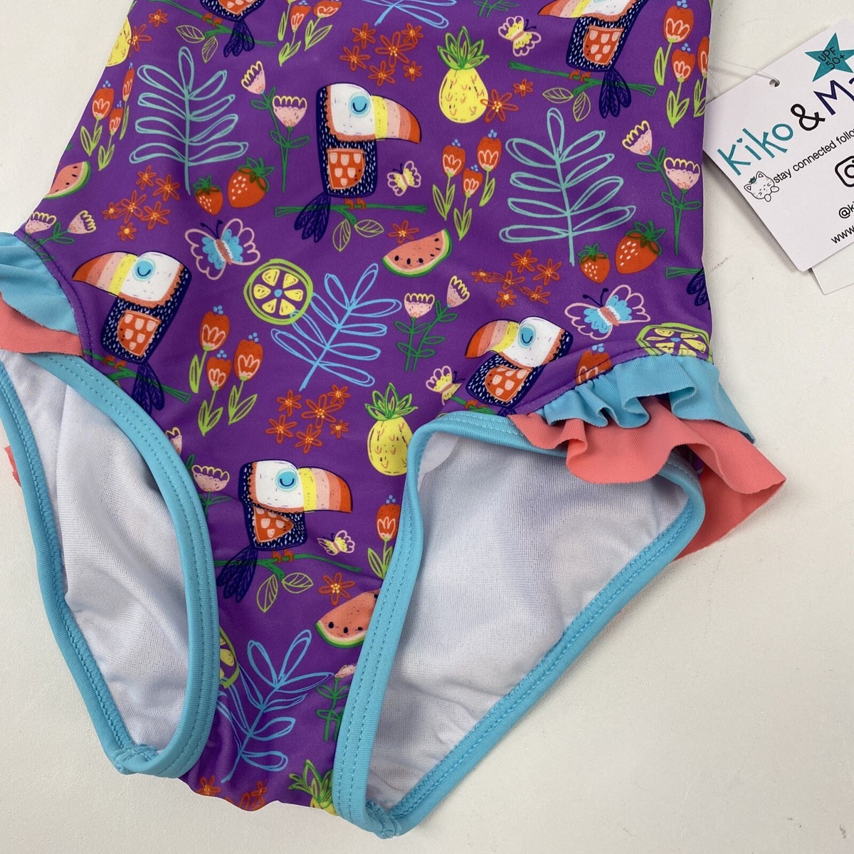 New Kiko & Max Infant Girls One-Piece Swimsuit Size 24M purple