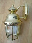 Vintage Solid Brass Outdoor Light apx 10"H, UL listed, NEW in box - NICE
